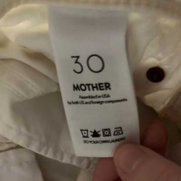 MOTHER Flare & Wide Leg Jeans in Cream - Picture 9 of 9